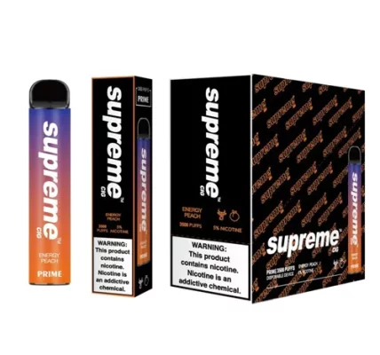 Supreme Prime Energy Peach: Elevate Your Vaping Experience with Luscious Peach Flavor